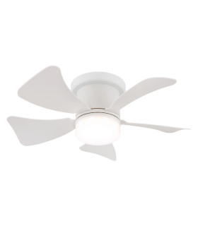 Hines 5 Blade Ceiling Fan White Matt LED Dimmable 3000-6500K Remote Control Timer-1