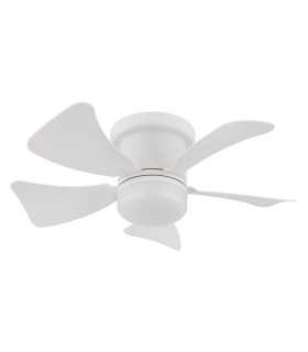 Hines 5 Blade Ceiling Fan White Matt LED Dimmable 3000-6500K Remote Control Timer-2