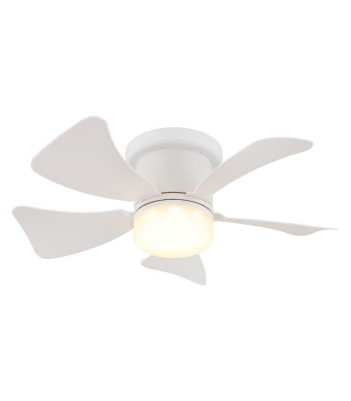 Hines 5 Blade Ceiling Fan White Matt LED Dimmable 3000-6500K Remote Control Timer-3