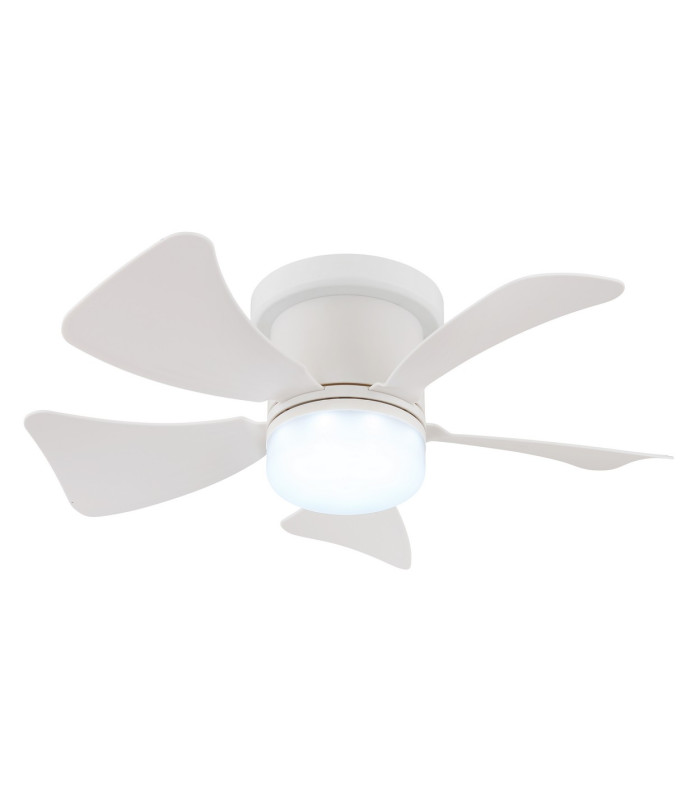 Hines 5 Blade Ceiling Fan White Matt LED Dimmable 3000-6500K Remote Control Timer-4