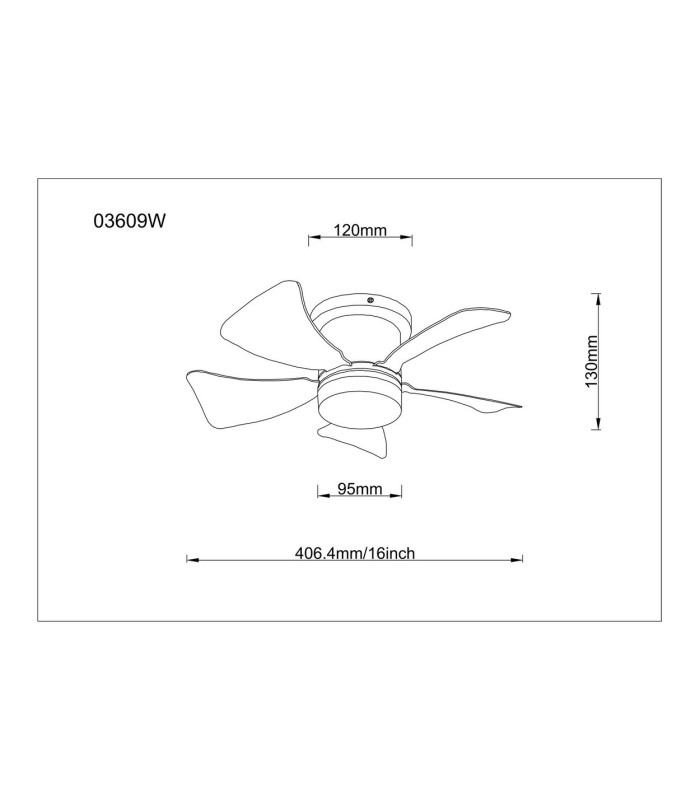 Hines 5 Blade Ceiling Fan White Matt LED Dimmable 3000-6500K Remote Control Timer-8