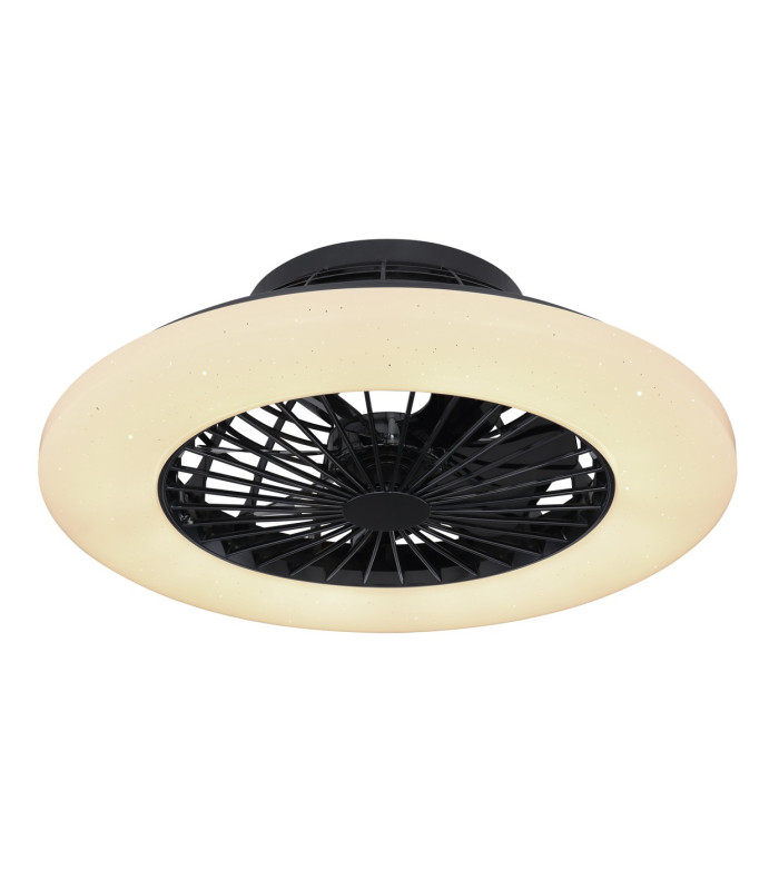 Travo Ceiling Fan Black LED Dimmable 3000-6500K Remote Control Timer-1
