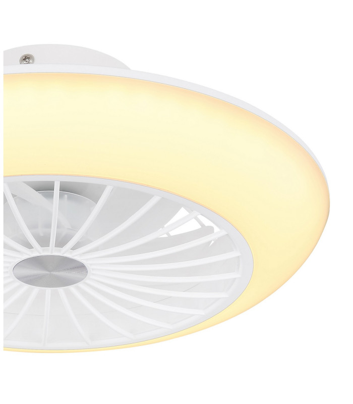 Lafee Ceiling Fan White LED 3000K-3