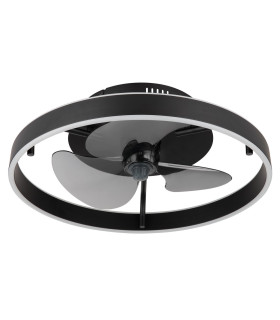 Conway Ceiling Fan Black LED Dimmable 2700-6500K Remote Control Timer-2