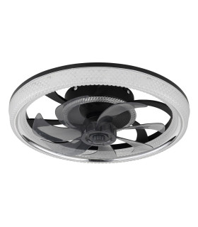 Cirilla 7 Blade Ceiling Fan Matt Black LED Dimmable 2700-6000K Remote Control Timer-2