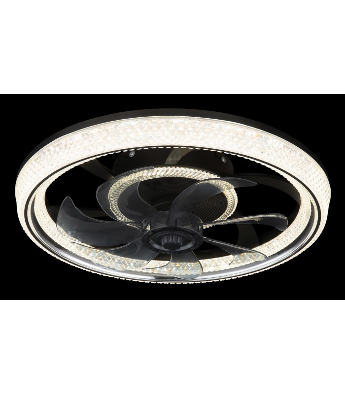 Cirilla 7 Blade Ceiling Fan Matt Black LED Dimmable 2700-6000K Remote Control Timer-3