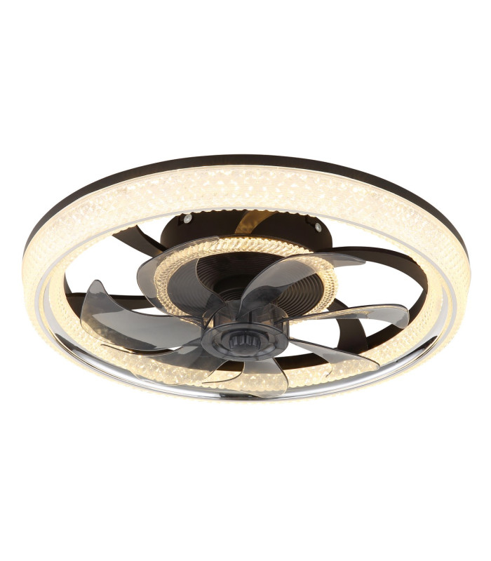 Cirilla 7 Blade Ceiling Fan Matt Black LED Dimmable 2700-6000K Remote Control Timer-4