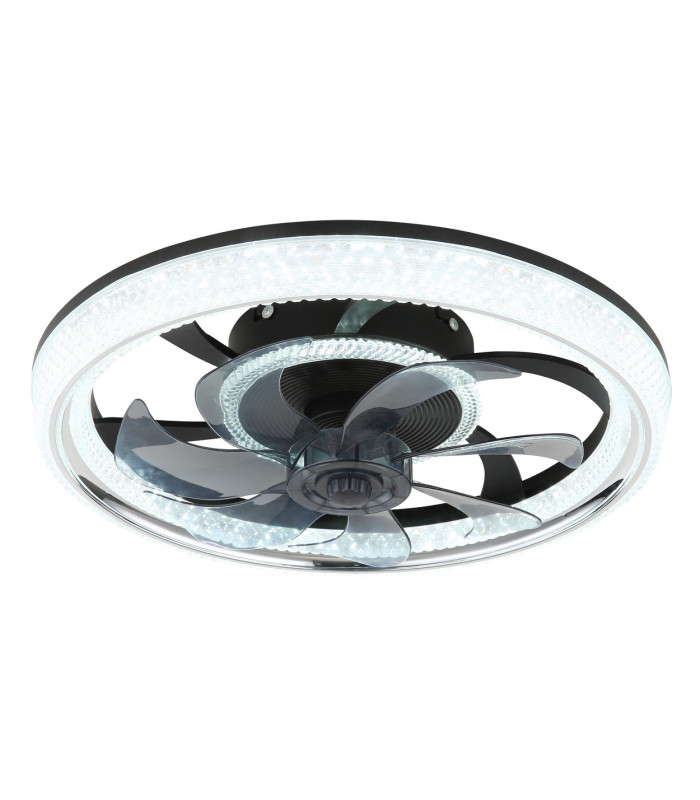 Cirilla 7 Blade Ceiling Fan Matt Black LED Dimmable 2700-6000K Remote Control Timer-5