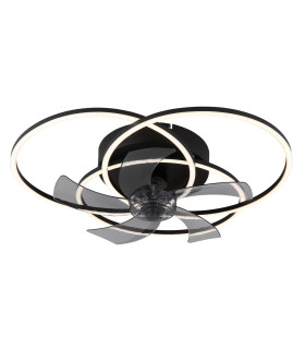 Alia 7 Blade Ceiling Fan Matt Black 3x LED Dimmable 3000-6500K Remote Control Timer-1