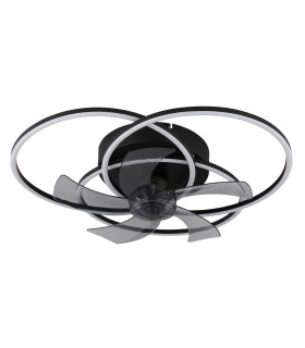 Alia 7 Blade Ceiling Fan Matt Black 3x LED Dimmable 3000-6500K Remote Control Timer-2