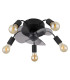 Alisha 3 Blade Ceiling Fan Matt Black 5x E27 Remote Control Timer-2