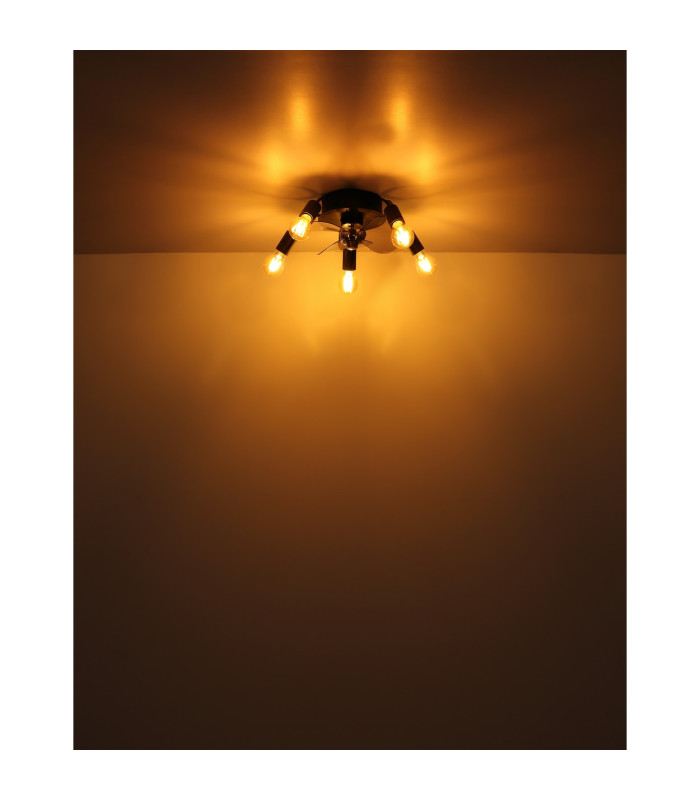 Alisha 3 Blade Ceiling Fan Matt Black 5x E27 Remote Control Timer-4