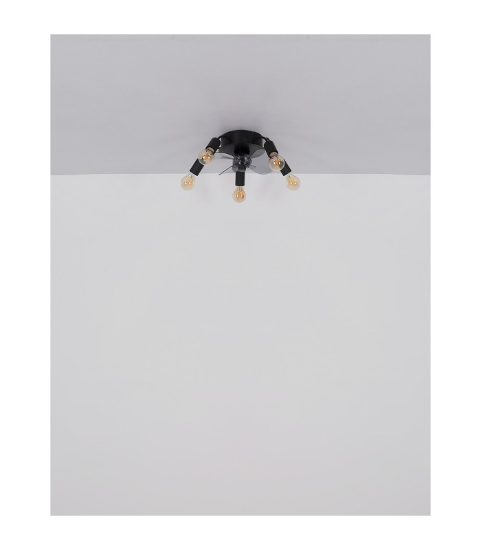 Alisha 3 Blade Ceiling Fan Matt Black 5x E27 Remote Control Timer-6