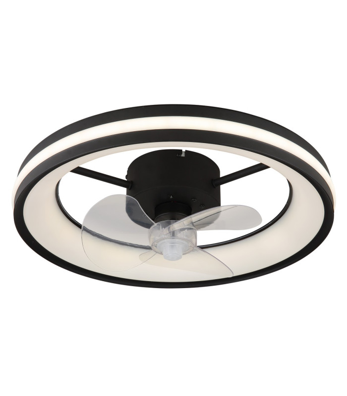 Gatian 3 Blade Ceiling Fan Matt Black LED Dimmable 2700-6500K Remote Control Timer-1