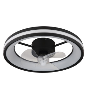 Gatian 3 Blade Ceiling Fan Matt Black LED Dimmable 2700-6500K Remote Control Timer-2