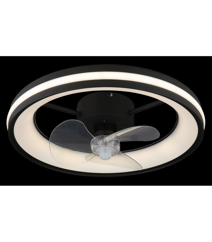 Gatian 3 Blade Ceiling Fan Matt Black LED Dimmable 2700-6500K Remote Control Timer-3