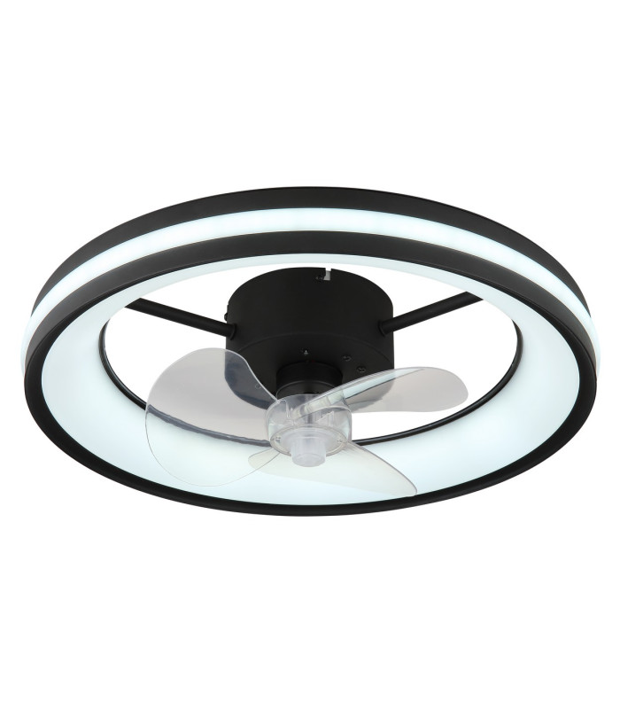 Gatian 3 Blade Ceiling Fan Matt Black LED Dimmable 2700-6500K Remote Control Timer-5