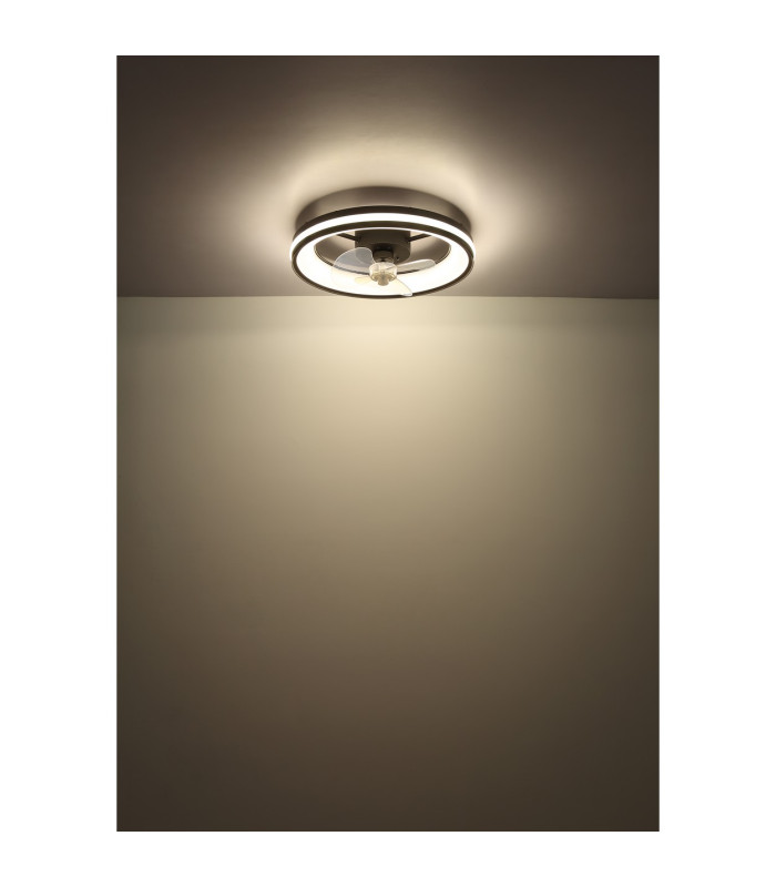 Gatian 3 Blade Ceiling Fan Matt Black LED Dimmable 2700-6500K Remote Control Timer-6