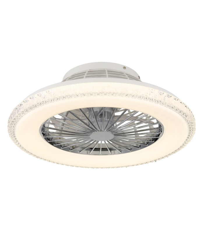 Corusso Ceiling Fan Chrome LED Dimmable 3000-6500K Remote Control Timer-1