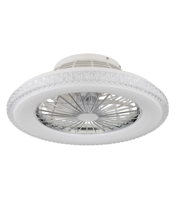 Corusso Ceiling Fan Chrome LED Dimmable 3000-6500K Remote Control Timer-2
