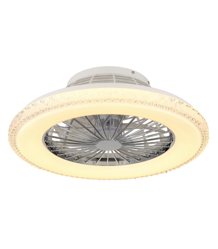 Corusso Ceiling Fan Chrome LED Dimmable 3000-6500K Remote Control Timer-4