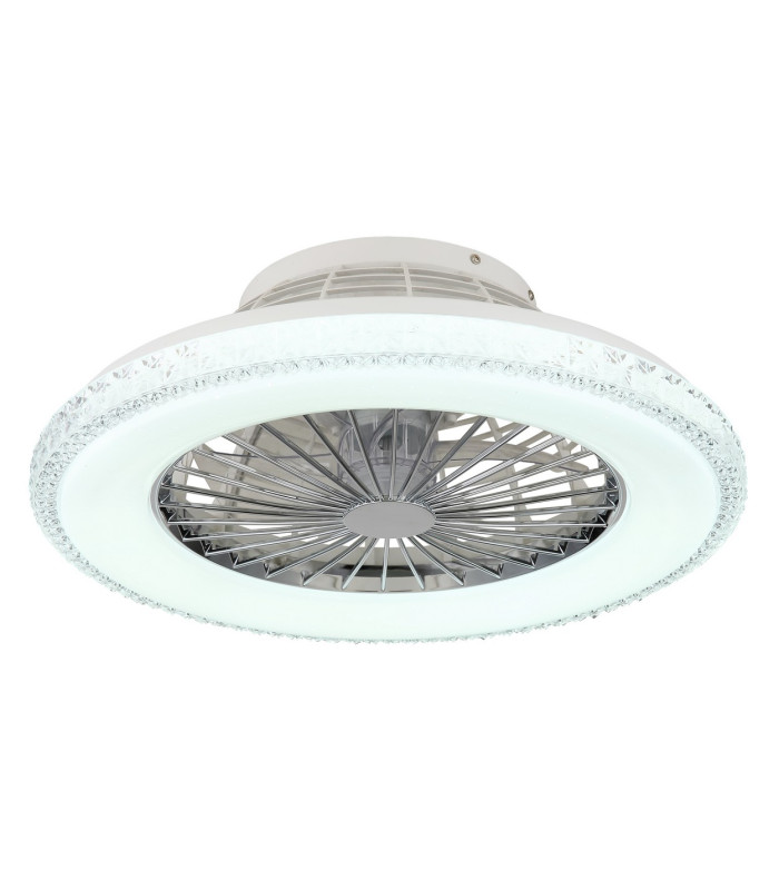 Corusso Ceiling Fan Chrome LED Dimmable 3000-6500K Remote Control Timer-5