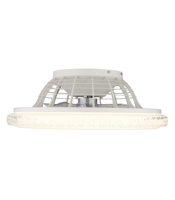 Corusso Ceiling Fan Chrome LED Dimmable 3000-6500K Remote Control Timer-6
