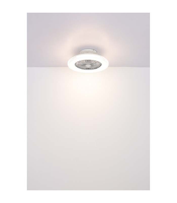 Corusso Ceiling Fan Chrome LED Dimmable 3000-6500K Remote Control Timer-8