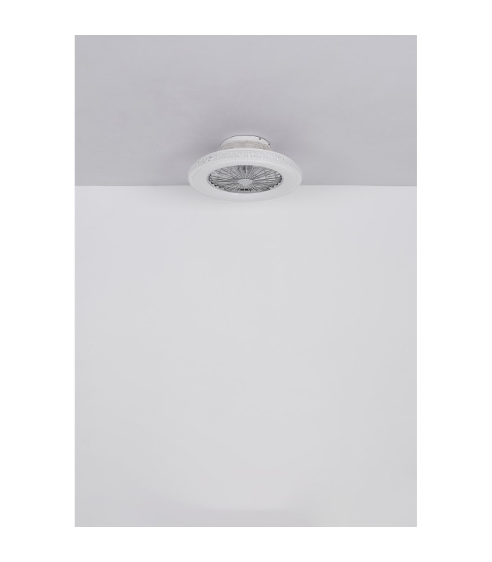 Corusso Ceiling Fan Chrome LED Dimmable 3000-6500K Remote Control Timer-9