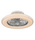 Corusso Ceiling Fan Chrome LED Dimmable 3000-6500K Remote Control Timer-12