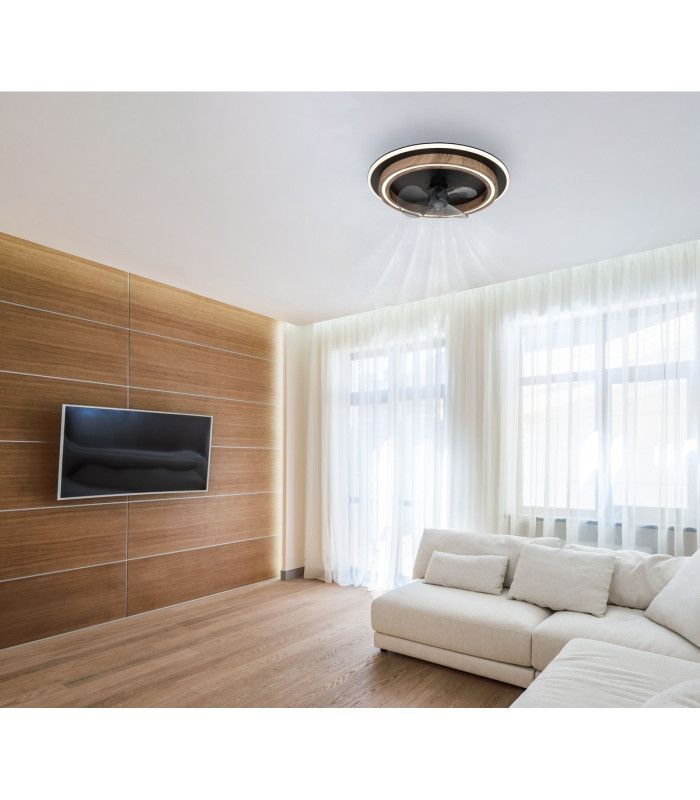 Bozan 3 Blade Ceiling Fan Matt Black LED Dimmable 2700-6500K Remote Control Timer-7