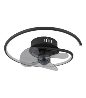 Koren 3 Blade Ceiling Fan Matt Black LED Dimmable 2700-6500K Remote Control Timer-2