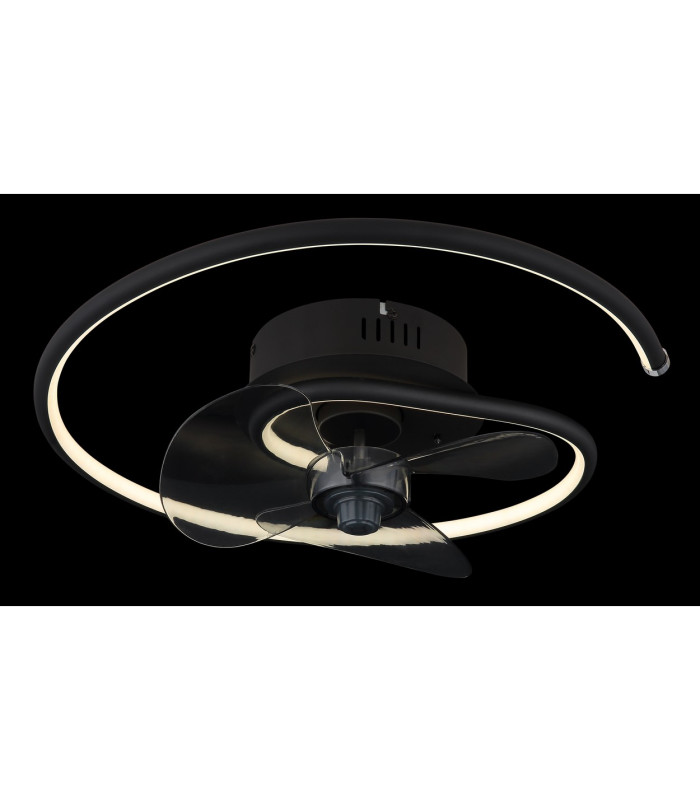 Koren 3 Blade Ceiling Fan Matt Black LED Dimmable 2700-6500K Remote Control Timer-3
