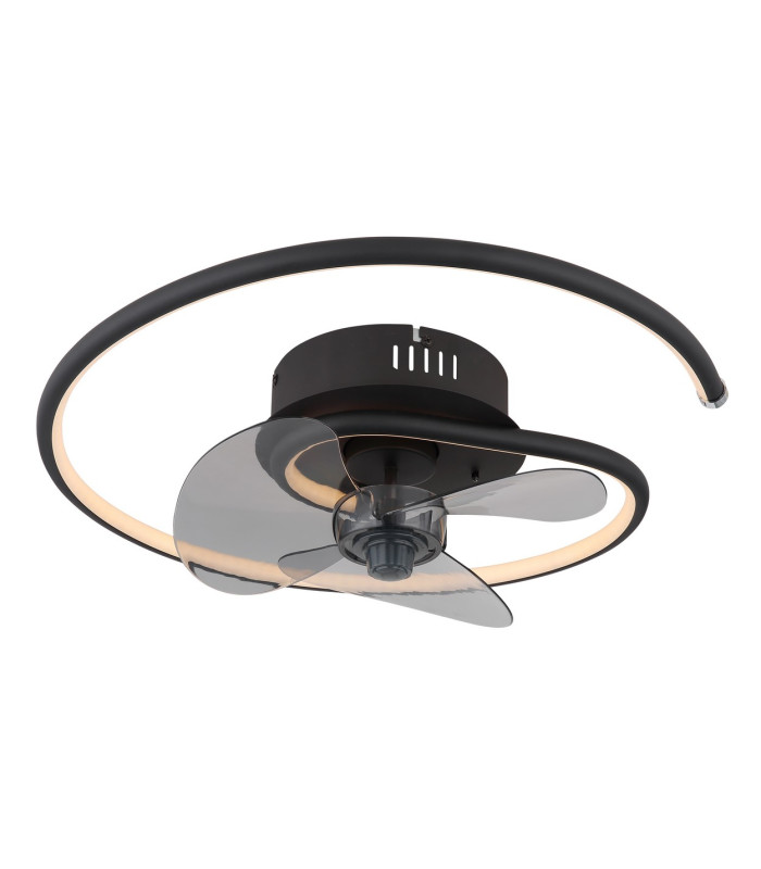 Koren 3 Blade Ceiling Fan Matt Black LED Dimmable 2700-6500K Remote Control Timer-11