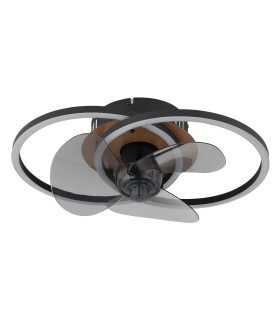 Karen 3 Blade Ceiling Fan Matt Black 2x LED Dimmable 2700-6500K Remote Control Timer-2