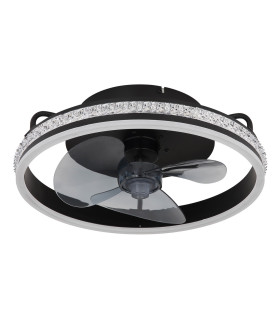 Cataleya 3 Blade Ceiling Fan Matt Black LED Dimmable 2700-6500K Remote Control Timer-2