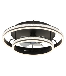 Kendall 3 Blade Ceiling Fan Matt Black 2x LED Dimmable 2700-6500K Remote Control Timer-1