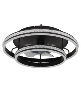 Kendall 3 Blade Ceiling Fan Matt Black 2x LED Dimmable 2700-6500K Remote Control Timer-2