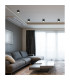 Serena Surface Mounted Downlight Matt Black Clear Glass Shade LED 3000K-4