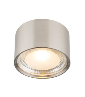 Serena Surface Mounted Downlight Nickel Matt Clear Glass Shade LED 3000K-1