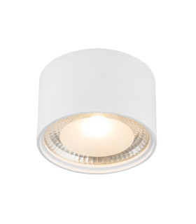 Serena Surface Mounted Downlight White Clear Glass Shade LED 3000K-1