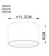 Serena Surface Mounted Downlight White Clear Glass Shade LED 3000K-5