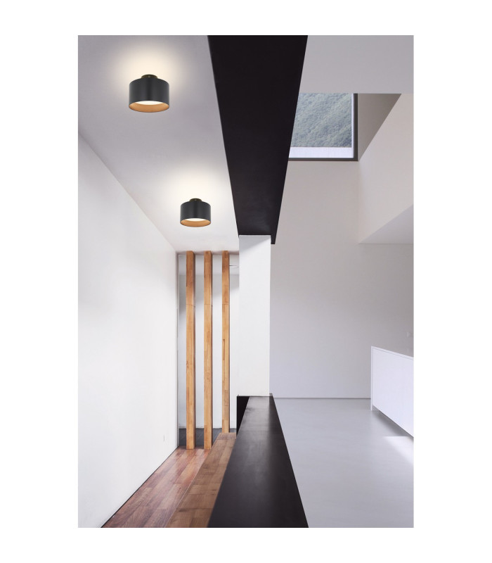 Jenny Surface Mounted Downlight Matt Black LED 3000K-6
