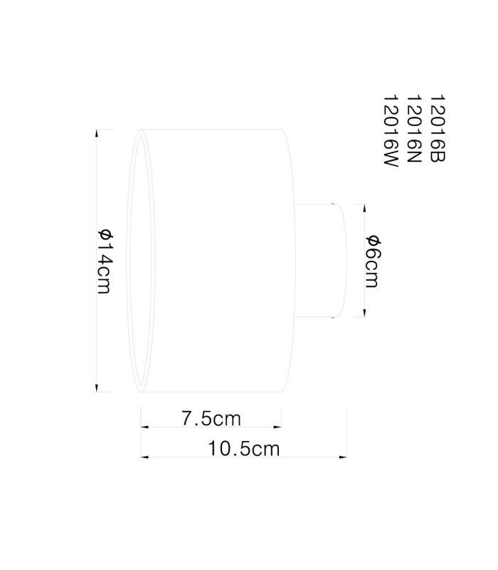 Jenny Surface Mounted Downlight Matt Black LED 3000K-7