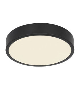 Lucena Flush Ceiling Light Matt Black LED Dimmable 4000K-1
