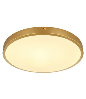 Tibey 35cm Round Flush Ceiling Light Brass-Coloured Matt LED 3000K-1