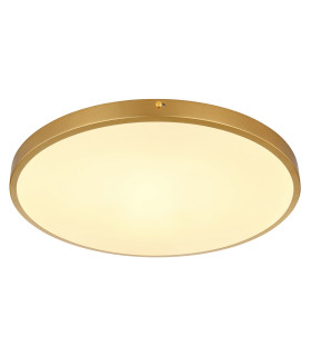 Tibey 45cm Round Flush Ceiling Light Brass-Coloured Matt LED 3000K-1