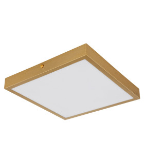 Tibey 25cm Square Flush Ceiling Light Brass-Coloured Matt LED 3000K-2