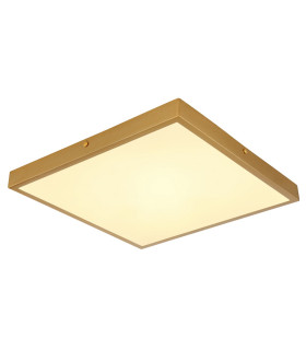Tibey 35cm Square Flush Ceiling Light Brass-Coloured Matt LED 3000K-1