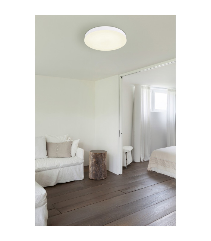Matthew 40cm Round Flush Ceiling Light White Matt LED 3000-6500K-6